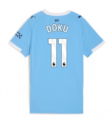 Manchester City Jeremy Doku #11 Hjemmebanetrøje Dame 2025-26 Kortærmet